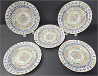 5 Chinese Hand Painted Plates