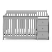$350  Portofino 5-in-1 Convertible Crib, Gray