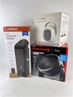 Selection of Fans & Heater - New in Boxes