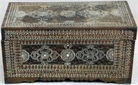 ANTIQUE MOTHER-OF-PEARL INLAID SYRIAN CHEST