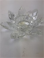 Twos Company Crystal Lotus Flower Candle Votive