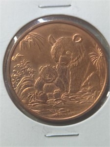 1 oz fine copper coin 2012 koala bears
