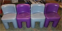 Lot Of 4 Kids Plastic Chairs Little Tikes
