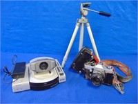 Vintage Praktica L T L 35 Mm Camera, Tripod And