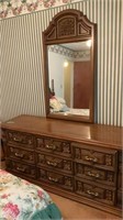Dresser with Mirror, 6 Drawers