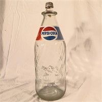 PEPSI Vintage Swirl Glass 2 Litter Bottle