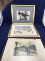 Trio of Framed Pictures