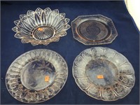 4 Pieces of Pink Depression Glass