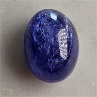 CERT 8.23 Ct Cabochon Tanzanian Tanzanite Stone, O