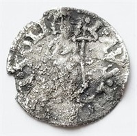 Italy 1400s silver Soldino coin