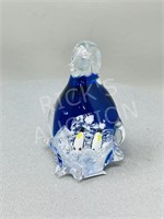 art glass Penguin - 5" tall
