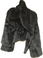 One Size Adrienne Landau Rabbit Fur Coat