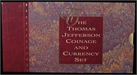 1993 THOMAS JEFFERSON COINAGE & CURRENCY SET