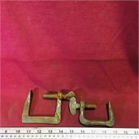 Lot Of 2 Small C-Clamps (Vintage)