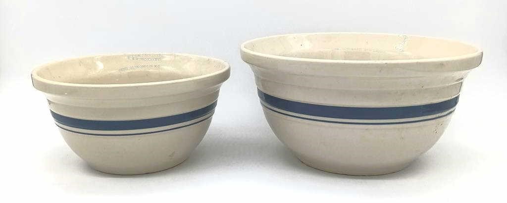 Roseville Mixing Bowls - Largest 12 1/4"