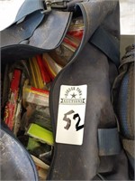 Tackle Bag and Contents, Plastic Worms, etc.,