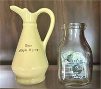 Vintage #474 Pure Syrup Pitcher & Marigold Milk