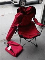 2 Red Folding Chairs