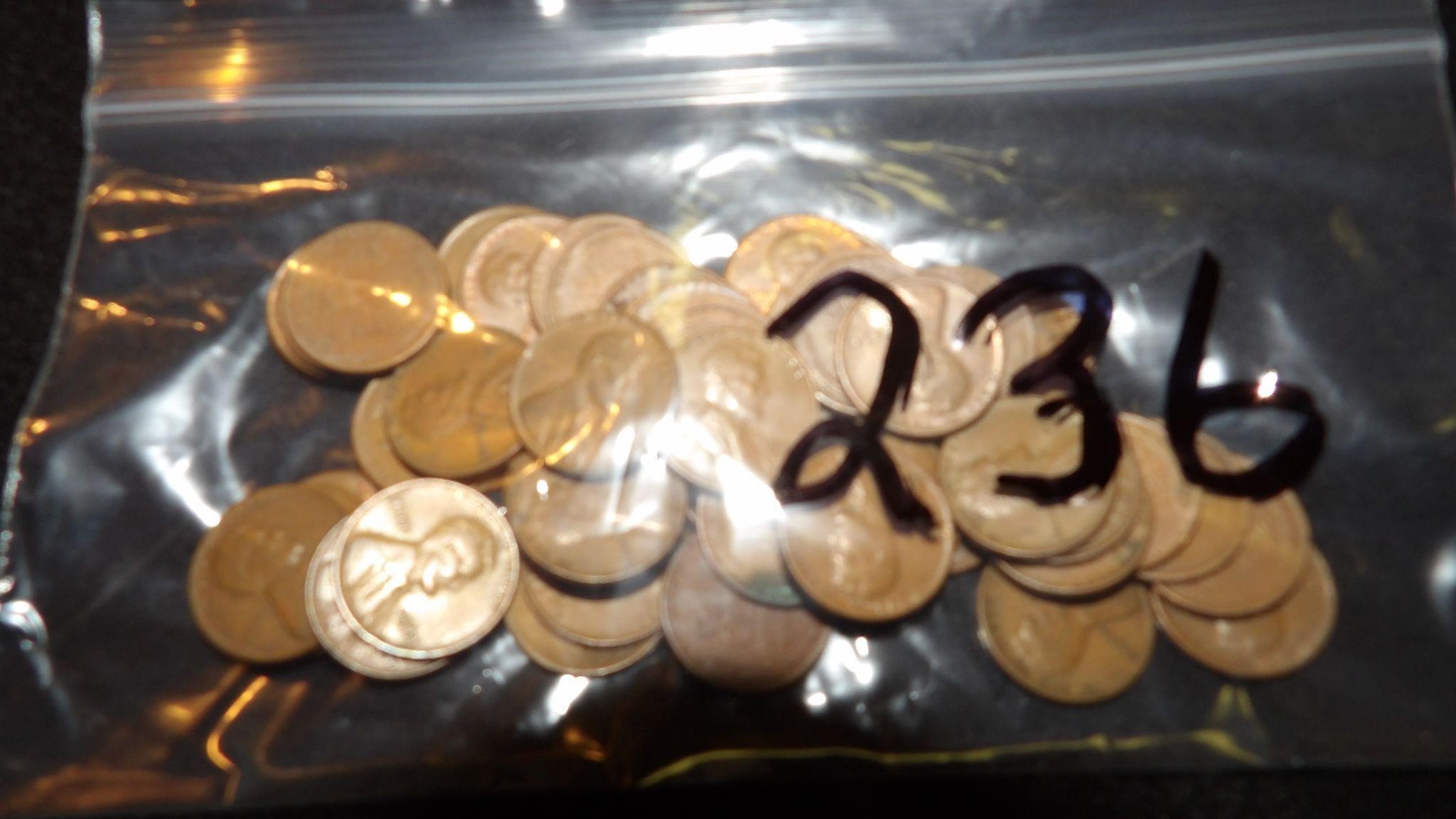 50) Wheat Pennies