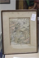 Signed Kitao Shingemasa Woodblock Print