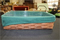 2007 Longaberger Letter Basket with Liner and