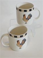 SET OF GIBSON ROOSTER COFFEE MUGS-GOOD SHAPE