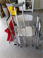 651- Shower Stool, Crutches, And More