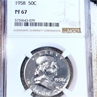 1958 Franklin Half Dollar NGC - PF67