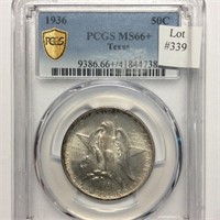 1936 TEXAS 50C PCGS MS66+