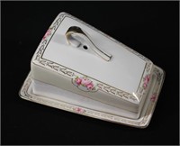 Hand Painted Nippon Butter Dish w Lid