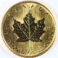 1985 Gold 1/4oz Maple Leaf