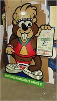 large cardboard chippy the beaver standee