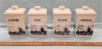 (4) Cannisters - Blue Dutch - Made in Germany