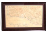 Framed Map of Santa Barbara, US Geological Survey