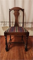 WOODEN CHAIR WITH UPHOLSTERED SEAT