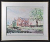1989 M. R Lithograph Signed Print 27" x 32"