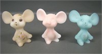 Three Fenton Mice Figurines