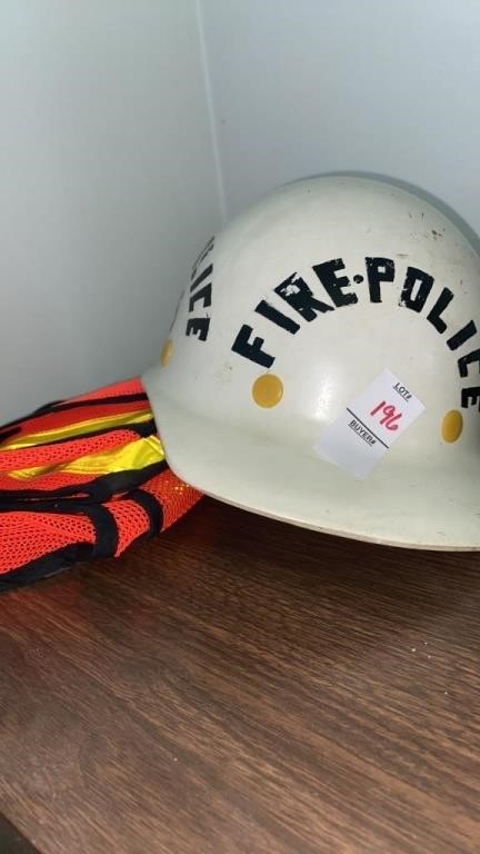 Fire Police hard hat and vest