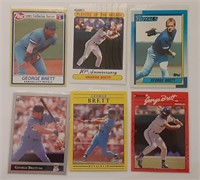 6 GEORGE BRETT BASEBALL CARDS