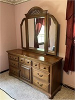 Vintage Athens Furniture Dresser with Mirror