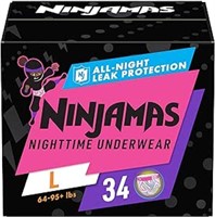 PAMPERS Ninjamas 34 Nighttime Underwear L