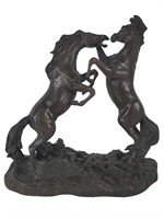 Challenging Stallions Statue
