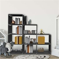 WF524  DERCLIVE Cube Bookshelf 9 Cube Organizer