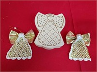 Avon Crocheted Angel Ornaments in Box