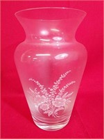 Avon Floral Bouquet Crystal Vase