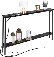 SAUCE ZHAN Sofa Table with Outlet and USB Port, 4