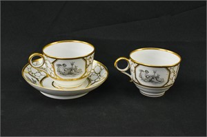 Barr, Flight & Barr Porcelain Teacups and Saucer