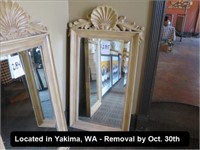 APPROX 24" X 42" FRAMED BEVELED MIRROR