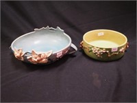 Two pieces of Roseville pottery including Apple
