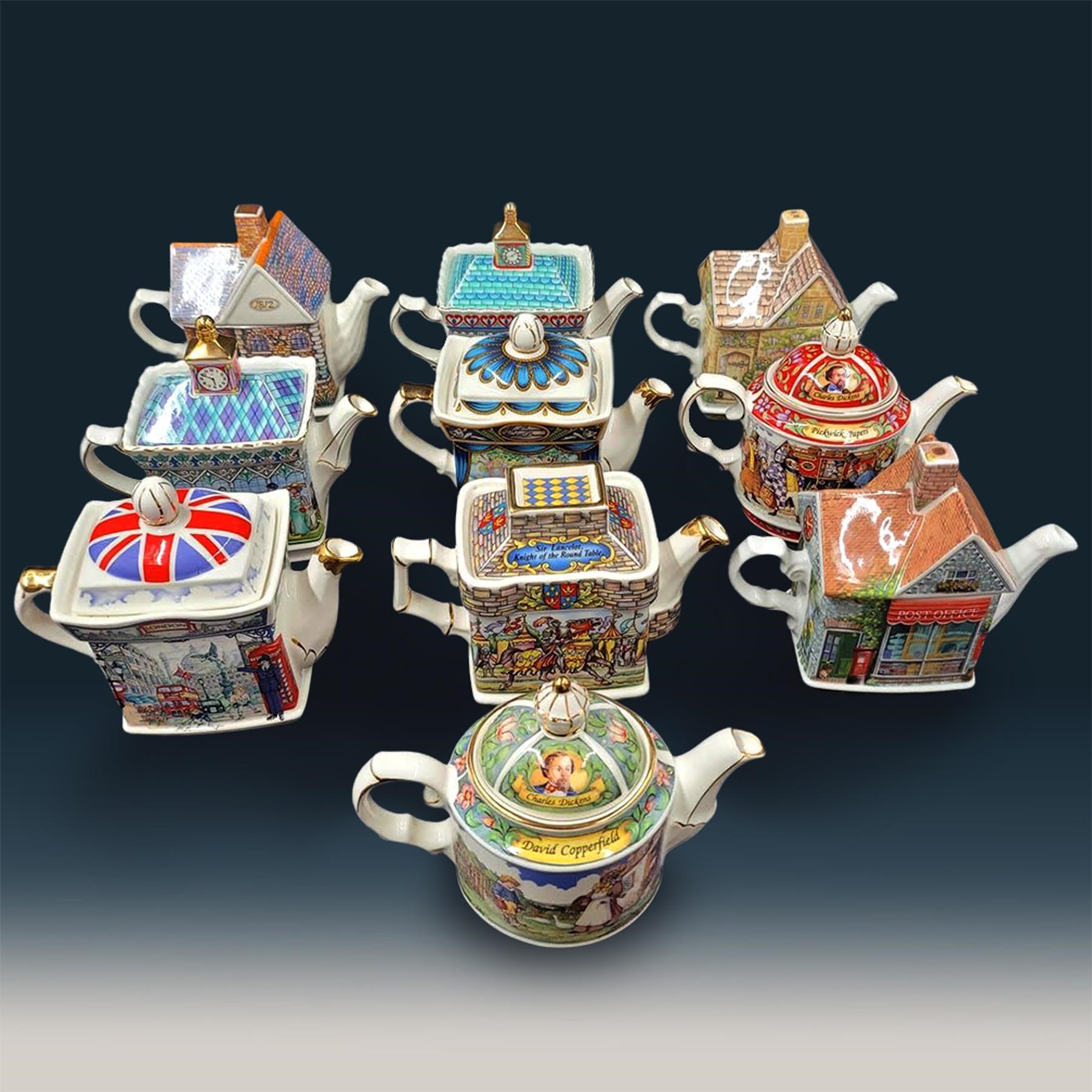 Collection Of 10 Sadler Teapots